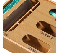 Generico Organizzatore Per Sacchetti Per Panini - Contenitore Riutilizzabile 4 In 1, Supporto Pera Sacchetti Perr Cassetti Da Cucina, Organizer | Contenitore Perr Snack Da Gallone E Quarto