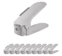 Generico Organizzatore per scarpe a due livelli regolabile da parete rack pieghevole risparmio spazio dormitori e case facile installare senza foratura PP resistente multifunzionale