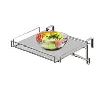 Generico Organizzatore Porta Anteriore Armadio | Ripiegabile con Ganci per Cucina,Ripiano in Acciaio per Casa Bagno Balcone Stoviglie