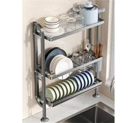 Generico Organizzatore Salva-Piatti da Cucina con scolapiatti e portautensili. Scolapiatti, scolapiatti a 3 Livelli, Porta Utensili da Cucina da posizionare sopra Il lavello, Organizer e Contenitore