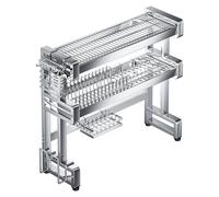 Generico Organizzatore salvaspazio per Piano Cucina con scolapiatti e portautensili. Scolapiatti in Acciaio Inox da posizionare sopra Il lavello, Grande capacità, Soluzione per Un efficiente risparmi