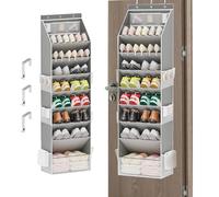 Generico Organizzatore Scarpe Da Porta - 8 Ripiani Porta Scarpe Posteriore Per 16-24 Paia | Contenitore Per Lavanderia Bagno Camera Dormitorio Ingresso - Stanza Lavanderia
