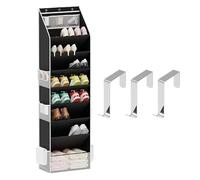 Generico Organizzatore Scarpe Da Retroporta | 8 Ripiani Appendibile Per 16-24 Scarpe | Organizzatore Armadio Per Casa Bagno Camera Da Letto | Lavanderia Aula Ingresso