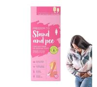 Generico Orinatoio da Donna - Orinatoio Portatile da Donna | Riutilizzabile | Dispositivo per Urina Femminile | Imbuto per Pipì Verticale in Carta Impermeabile da 10 Pezzi | Dispositivo Urinari