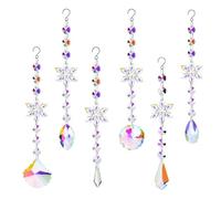 Generico Ornamenti di - Ornamenti di Fiocchi di Neve di | Crystal Hanging Tipant | Decorazione Natalizia A 6 Pezzi Acrilici | Gocce Ghiacciate per Alberi, Auto, Casa, Vacanza, Inverno, Deco