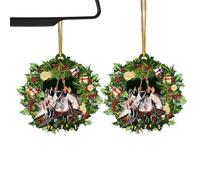 Generico - Ornamento di Natale per la caccia alle anatre, Set di 2 ciondoli natalizi per la caccia agli uccelli acquatici | Decorazione per l'albero di Natale in Acrilico