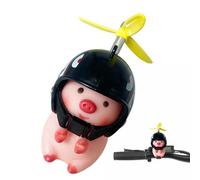 Generico Ornamento per Manubrio,Giocattolo per Manubrio,Adorabile Animale con Elmo Ornamento per | Decorazione per di Scooter per Bambole Suine dei Cartoni Animati per Bambini e Adulti