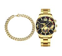 Generico Orologi fantasiosi per uomini, uomini d'affari da uomo,Orologio casual | Calendario da polso di business con braccialetto per compleanni, anniversari, festa del papà, San