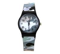 Genérico Orologio analogico da polso mimetico per bambini - Acqua al quarzo | Imparare il per i bambini, design confortevole e robusto, sport all'aria aperta, scuola e, Grigio, Consulte la