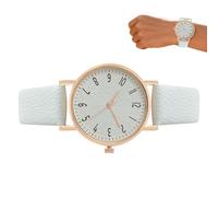 Generico Orologio analogico - precisi e impermeabili | Orologi da polso casual da donna per la fidanzata studentessa | Orologio da polso al quarzo con cinturino in pelle stile coreano per viaggi