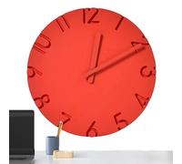 Genérico Orologio da parete decorativo | Orologio con numeri 3D e texture in cemento 30 centimetri | decorativo da parete - per soggiorno, cucina, ufficio, camera da , aula e casa di campagna