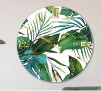 Generico Orologio da Parete, Soggiorno, Cucina, Moderno,Effetto marmo, Base legno, Lavorazione a resina, Numeri a rilievo, Diametro disponibile 40/60/80/100 cm, Made in Italy (40cm, Jungle)