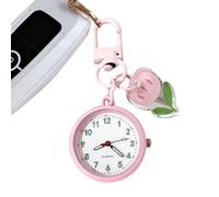 Genérico Orologio da tasca da donna, portatile, luminoso, mini orologio con cartoni animati per borsa, la nostra borsa da viaggio per donne e ragazze