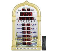 Generico Orologio di Preghiera Digitale con Azan, Tempi e Allarme Automatico, Arredamento della Parete di visualizzazione del LED per la moschea Domestica, Include Il Telecomando