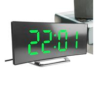 Generico Orologio Digitale - Sveglia Digitale LED per Camera da Letto - Orologio Silenzioso Con Schermo Curvo E Luminosità Elevata Per Tutte Le Età Camera Cucina