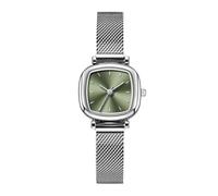 Generico Orologio minimalista alla moda, piccolo e delicato orologio da donna con elegante cinturino in tessuto di forma quadrata (D, 24x3cm)
