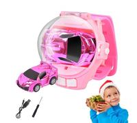Generico Orologio per auto telecomando per bambini | Mini giocattolo RC ricaricabile | 8x8x8,5 cm Silicone in lega | Controllo da 10 m, facile caricamento USB, regalo di ragazzo ideale