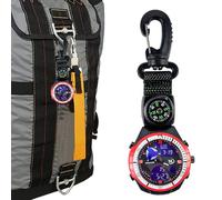 Generico Orologio per Escursionismo e Trekking Luminosa Al Buio | Orologio Da Sportivo Con Moschettone Per Outdoor Campeggio Escursionismo Sport Alpinismo Avventura Uomini Donne