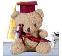 Generico Orsacchiotto Di Laurea - Peluche Di Laurea Da 13 Cm Con Certificato E Cappello | Regalo Per L'orso Per La Scuola Materna, La Scuola Materna, La Scūola Superiore, L'università E I Nuovi Inizi