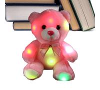 Generico Orso Peluche LED - Bambola Rosa Luminosa Abbracciabile, Giocattolo Morbido Tenero, Regalo Affettuoso | Uso Bambini Famiglia Viaggio Campeggio Gioco Nanna Compleanno Festività Natale