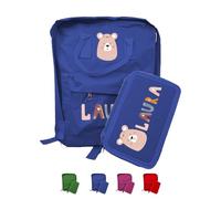 Generico Orso Zaino Scuola e Portapastelli Personalizzati Con Nome Bambini Materna Elementari Asilo Medio Unisex Zainetto Cartella Porta Pastelli Bimbo Bimba Gita Viaggio Borsa Studenti Made in Italy