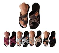 Generico Orthopedic Sandals for Women 2026 Summer Beach Slip On Flip Flops Comfortable Mesh Flats Casual Toe Ring Slippers Arch Support (coffee,42)