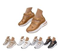 Generico Orthopedic Sandals for Women Summer Hollow Out Closed Toe Sneaker Breathable Comfortable Platform Arch Support Platform Wedge Sandal Slip On Walking Business Slipper (camel,35.5)
