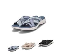 Generico Orthopedic Slide Sandals for Women Arch Support Comfortable Walking Cushioned Wide Width Summer Beach Slippers 2026 Casual Slip On (blue,42)