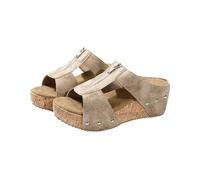 Generico Orthopedic Wedge Sandals for Women 2025 New Platform Sandal Open Toe Espadrilles Dressy Casual Boho Summer Beach (Khaki, 36)