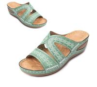 Generico Orthopedic Wedge Sandals for Women 2025 omfortable Open Toe Wedge Beach Sandals Arch Support Wedge Non Slip Flip Flops (1PCS/B,39)