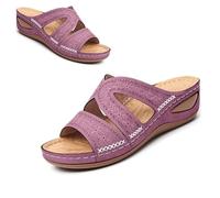 Generico Orthopedic Wedge Sandals for Women 2025 omfortable Open Toe Wedge Beach Sandals Arch Support Wedge Non Slip Flip Flops (1PCS/A,36)
