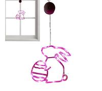 Genérico Osterhasen-Licht, Kaninchen-Lichterkette | Osterlichter Mit Saugnapf-Ei-Häschen-Licht | Raumdekoration, Fensterlicht-Ornamente Für Thanksgiving, Weihnachten