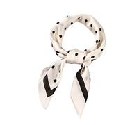 Generico oulard ta Donna u drato Sciarpe di kerchief Dot collo Sciarpa di nastro Sciarpa Polka Donne 70x70cm Sciarpa Sciarpa Donna Grande Invernale (Beige, 70X70cm)