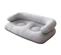 Generico Outdoor Couch - 53.1 Inch Inflatable Double Sofa | Flocked PVC Portable Camping Lounge Chair - Two Seater Waterproof Blow Up Settee Is Ideal for Patio Backyard Beach Living Room Picnic