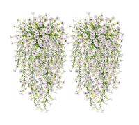 Generico Outdoor Faux Plants, Holiday Greenery Vines, UV Resistant & Weatherproof, 2 Set Hangable Flowers, Ideal for Porch, Party, Patio, Door, Easter, Valentines, Yard, 29.53 inches
