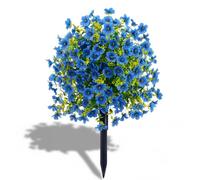 Generico Outdoor/Indoor UV Resistant & Waterproof Artificial Flower Decor, 24 Inch Artificial Flower Stake Outdoor Decor - Multi-Color Garden Stakes for Yard & Lawn, All Season Decoration (Blue)