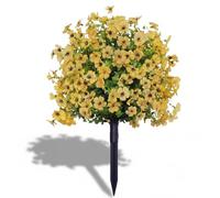 Generico Outdoor/Indoor UV Resistant & Waterproof Artificial Flower Decor, 24 Inch Artificial Flower Stake Outdoor Decor - Multi-Color Garden Stakes for Yard & Lawn, All Season Decoration (Yellow)