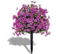 Generico Outdoor/Indoor UV Resistant & Waterproof Artificial Flower Decor, 24 Inch Artificial Flower Stake Outdoor Decor - Multi-Color Garden Stakes for Yard & Lawn, All Season Decoration (Purple)