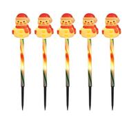 Generico Outdoor Luminaires - Weatherproof LED Decorative Stakes, Garden Ground Illumination, Five Piece Set, Power Free Lighting, Festive Display, Patio Yard Home Walkway Area