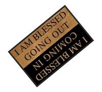 Generico Outdoor Mat - Polyester 80cm, Heavy Duty, Greeting Message | Dirt Trap, Floor Mat, Lightweigh Build, Non-Slip Backing For Porch, Apartment, Patio, Garage, Indoor, Kitchen, Garden, Entrance