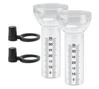 Generico Outdoor Replacement Tube, Clear Glass Rainfall Meter, Precision Feature with Easy Read, Grade Weather Monitoring Tool, Ground Stake with Cylindrical Style, Rain Collector for Patio And Fence
