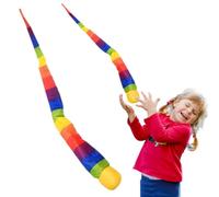 Generico Outdoor Throw-Catch Active Interactive Toys Rainbow Ball with Tail
