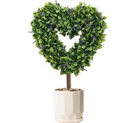 Genérico Outdoor Topiary | 25,5 in San artificiale a forma di cuore | ABS simulato Spring Plant Decor Outdoor Yard Ornament | Planter Pot Courtyard Porch Wedding Farmhouse Backyard