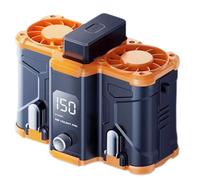 Generico Outdoor Waist Fan - Portable Wearable Cooling Device | ABS PC Material with LED Display, Quiet 10W 9m/s Wind Speed, Rechargeable 4-Hour Use for Camping Fishing Construction Outdoor