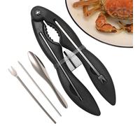 Generico Outils crustacés - Ensemble 4 pièces | Accessoires robustes pour décortiquer Pinces, pattes et coquillages | Parfait pours repas Fruits de Mer, Cuisine conviviale ETT Amateurs gourmets