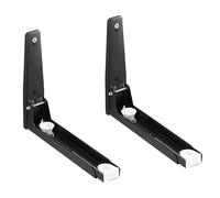 Generico Oven Wall Mount Shelf, Microwave Holder, Thickened 304 Stainless Steel Foldable Kitchen Wall Brackets for Home Apartment Dorm Restaurant, Black, 900g, Space-Saving