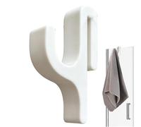 Generico Over Shower Door Hook, Robe and Loofah Hanger, Professional with Non-Slip Feature, Compact 9.1x5.6x2cm Frame, Impact-Resistant Material with Style, Accessory for Laundry and Kitchens