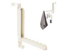 Generico Over The Door Drying Rack - Laundry Coat Rack With 6 Groves,Extendable Rod Space-Saving Laundry Round Hook For Towel