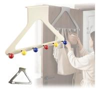 Generico Over The Door Hanger Organizer,No-Drill 6-Hook Heavy Duty Door Hanger,Multi-Purpose Space-Saving Coat & Towel Doors Rack for Bedroom,Bathroom,Entryway (E)