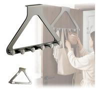 Generico Over The Door Hanger Organizer,No-Drill 6-Hook Heavy Duty Door Hanger,Multi-Purpose Space-Saving Coat & Towel Doors Rack for Bedroom,Bathroom,Entryway (A)